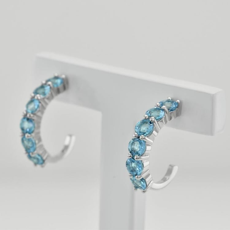 Topas Ohrringe in Silber 35805