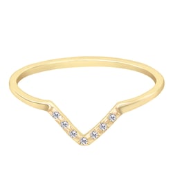 Goldener Ring mit Diamanten Bebeha