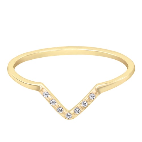 Goldener Ring mit Diamanten Bebeha