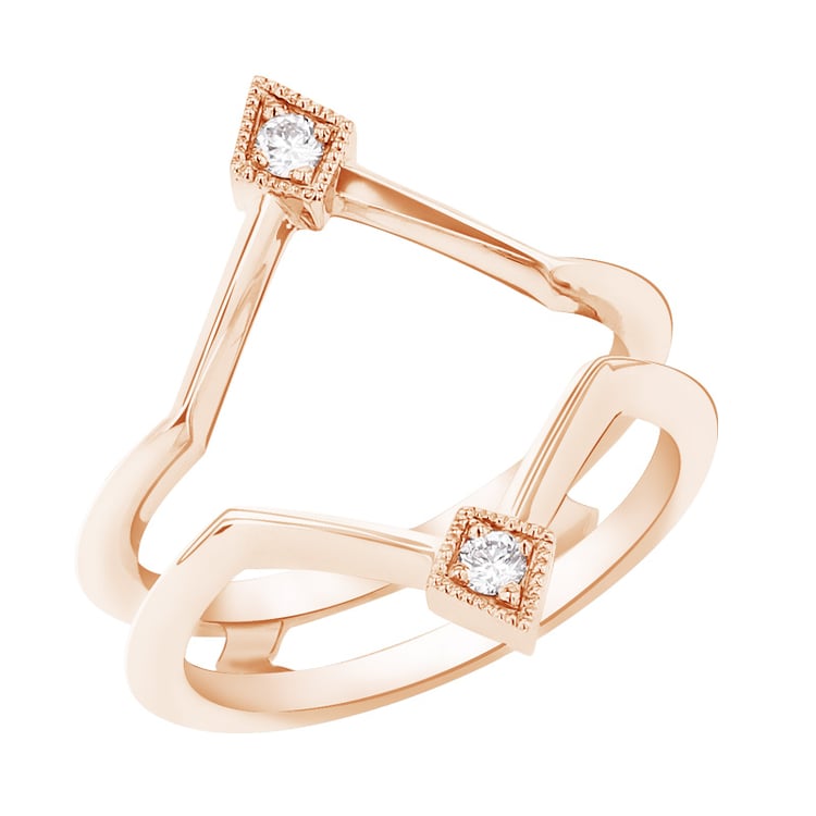 Origineller Ring in V-Form mit Diamanten Danis 95919
