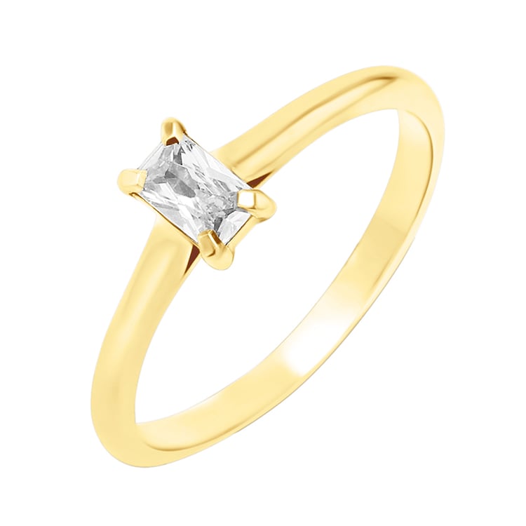 Verlobungsring mit Diamant im Smaragdschliff Bukkha 144500