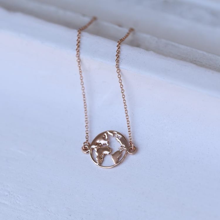 Minimalistisches Armband mit Weltkarte Earth 48571