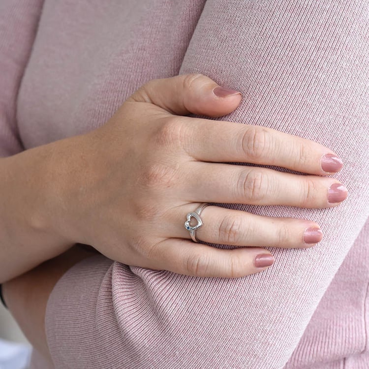 Ring mit Herz und blauem Diamanten Kelia 86109