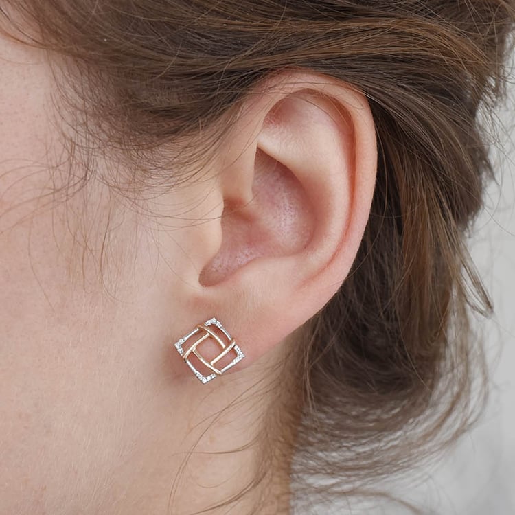 Atypische Ohrringe mit Diamanten Norabel 93432