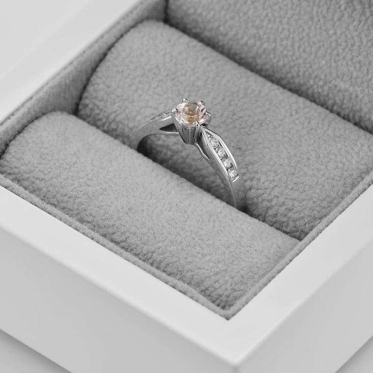 Verlobungsringe mit Morganit in Eppi-Geschenkbox 43519