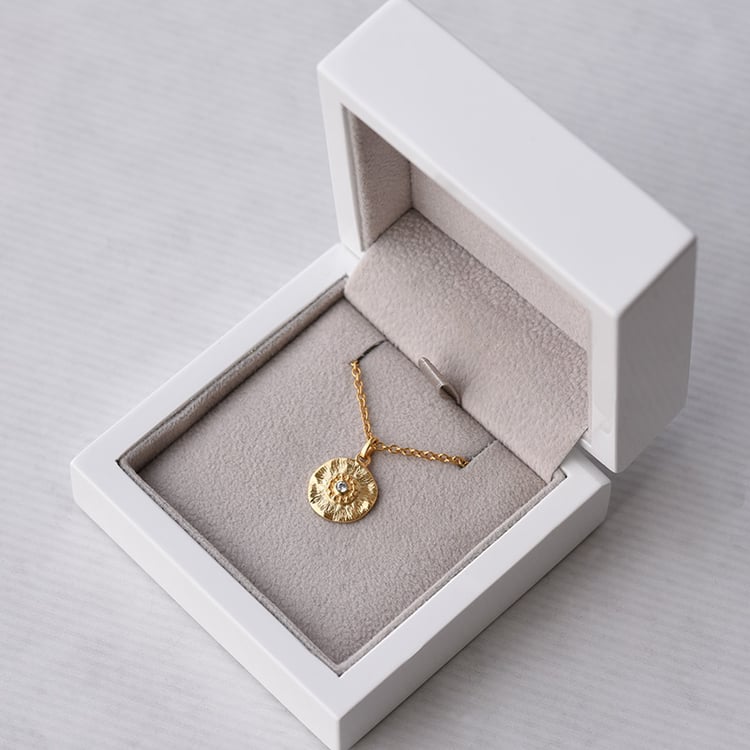 Schmuckset in vergoldetem Silber mit Zirkonia Bedelia 72676