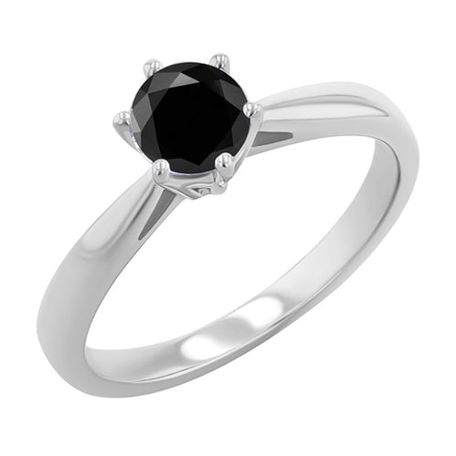 Verlobungsring mit schwarzem Diamant Sati