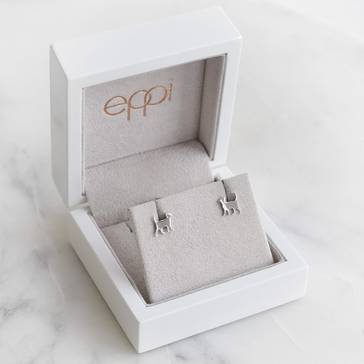 Silberne Ohrringe mit Kätzchen Kitty 88749