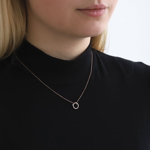Goldener Karma-Anhänger mit Diamanten Heidi