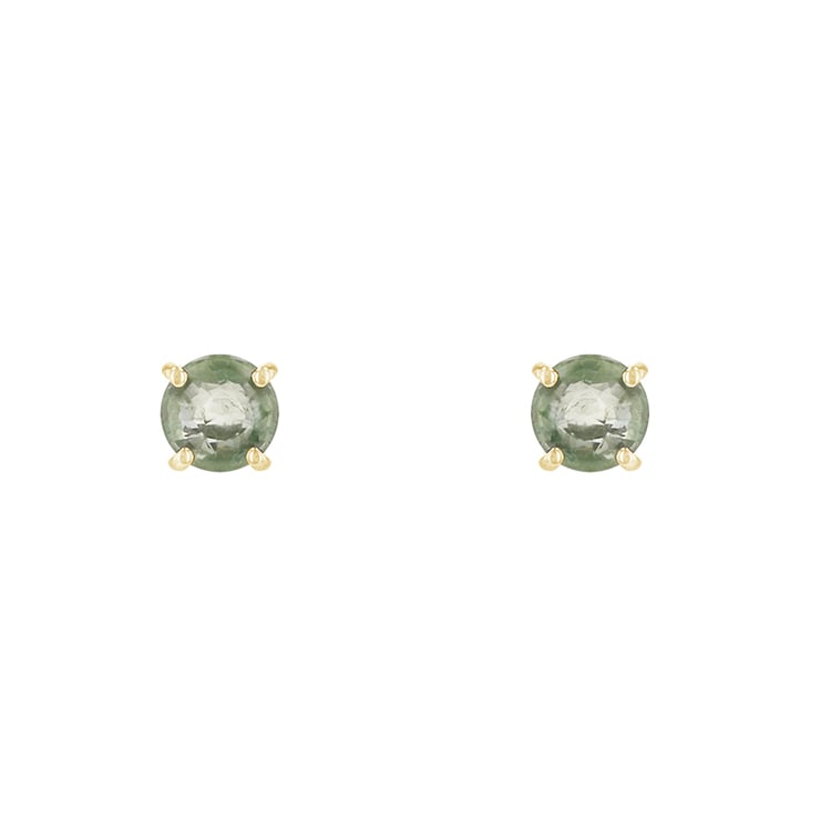 Silberne Ohrringe mit grünen Saphiren Conchur