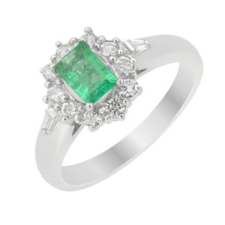 Ring mit Smaragd und Diamanten Firaki