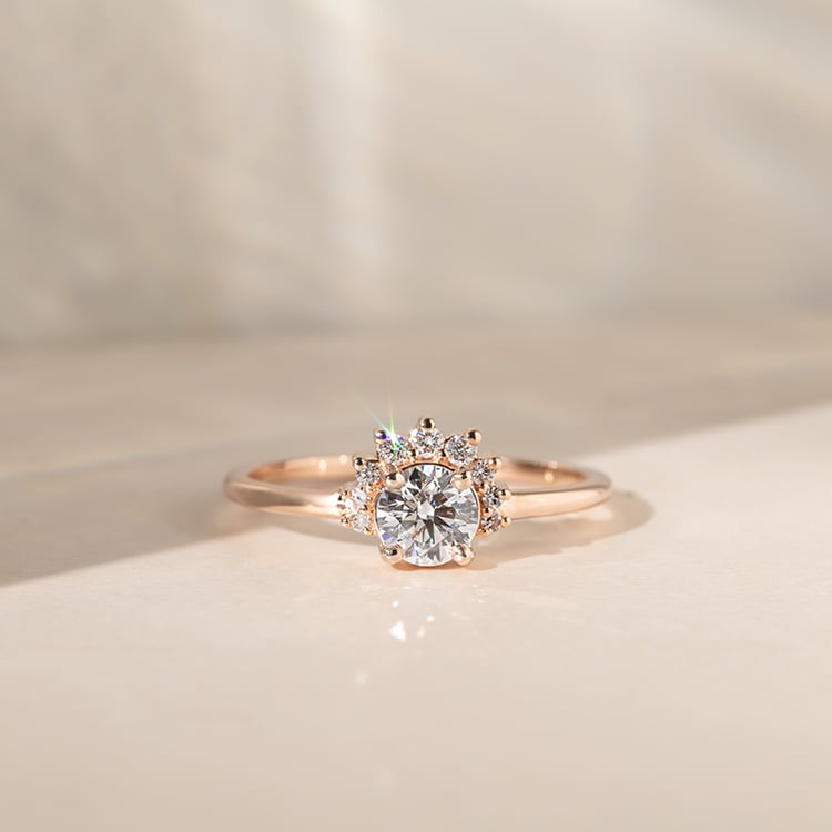 Halber Halo Ring mit Diamanten Sonnie 140112