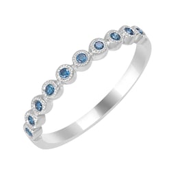 Goldring mit blauen Diamanten Danel
