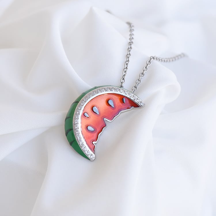 Silberner Anhänger in Melonenform Mateja 91777