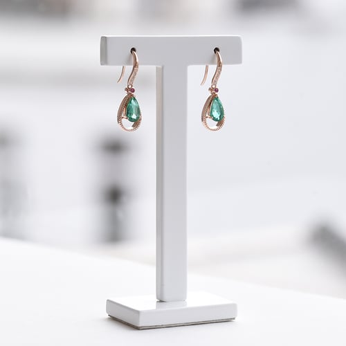 Smaragdohrringe mit Saphiren und Diamanten Elsterna
