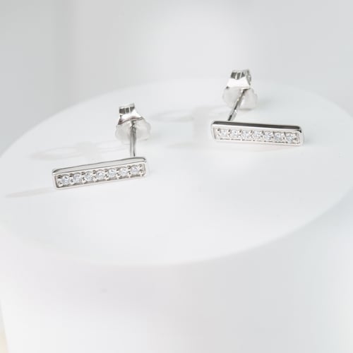 Goldene Ohrringe mit Diamanten Lena