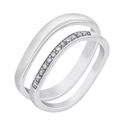 Unregelmäßige goldene Trauringe mit Diamanten Rahab