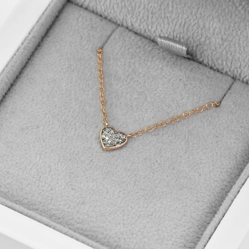 Kette in Herzform und Diamanten Maree