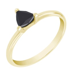 Ring mit schwarzem trillion Diamant Valla