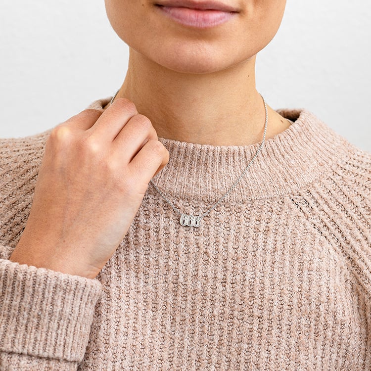 Halskette mit Diamanten Engelszahlen 133266