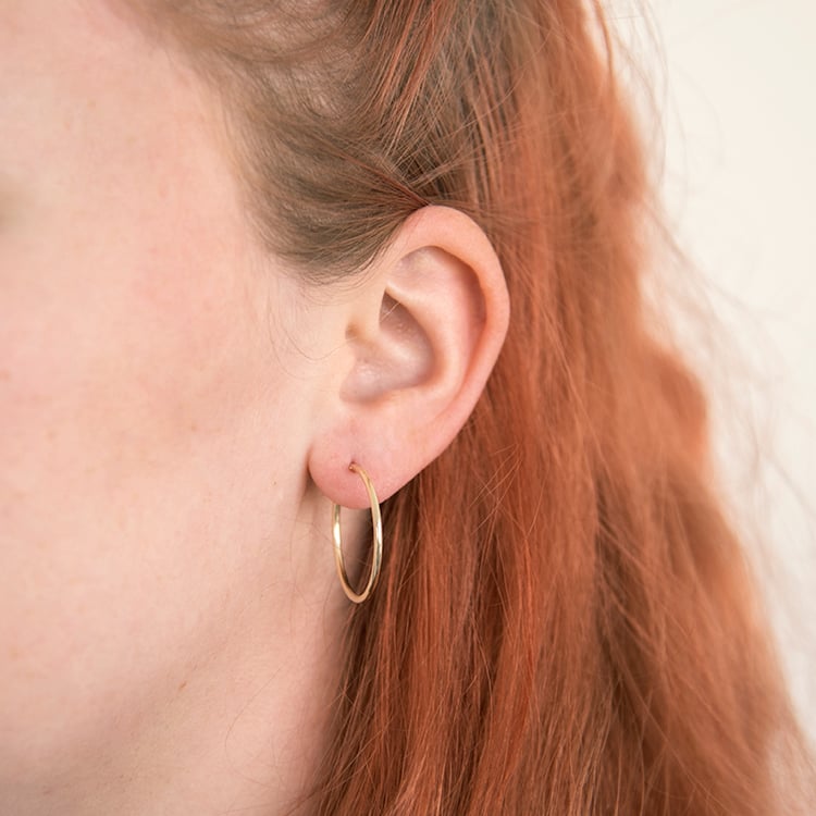 Goldene runde Ohrringe Banks 109215