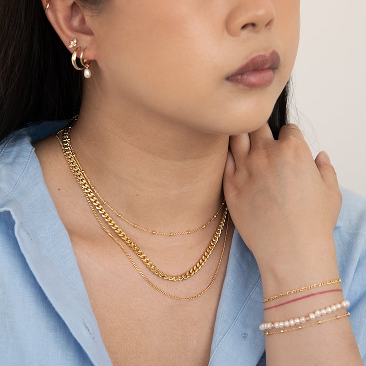 Silberne Panzerkette 50 cm 124452