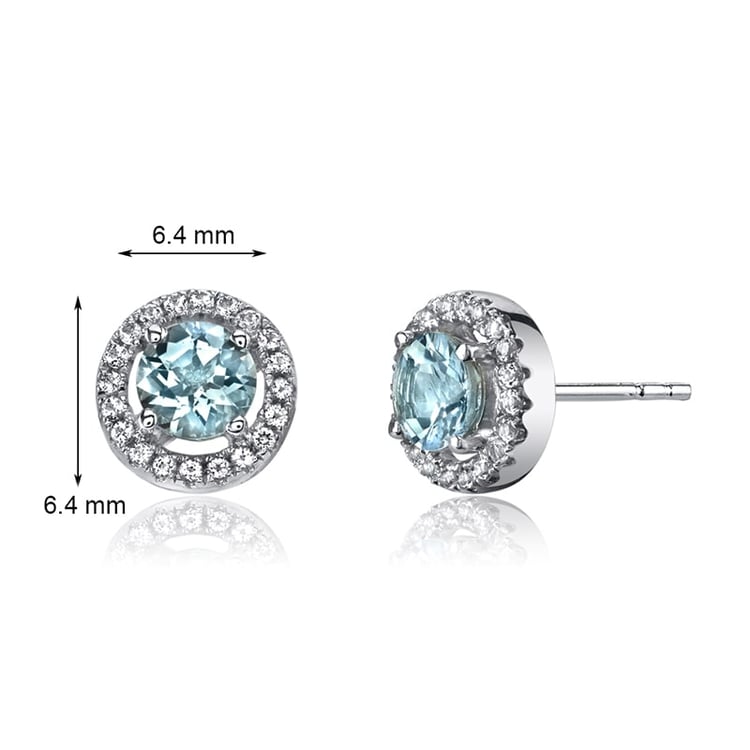 Goldene Ohrringe mit Aquamarinen und Topasen Badulf 27392