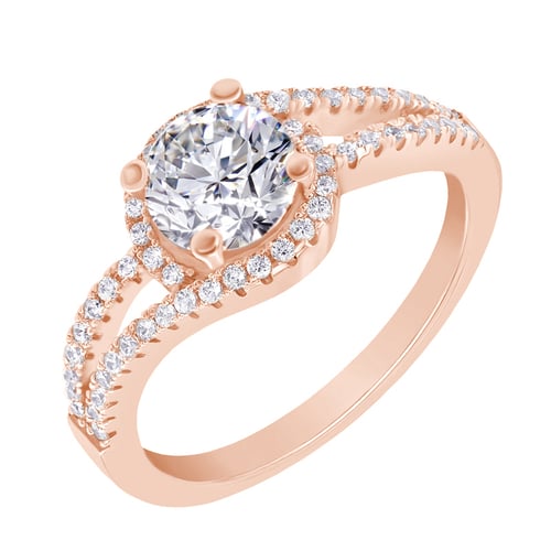 Halo-Verlobungsring mit Lab Grown Diamanten Mevlie