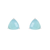 Silberne Ohrringe mit Chalcedonen Nellie