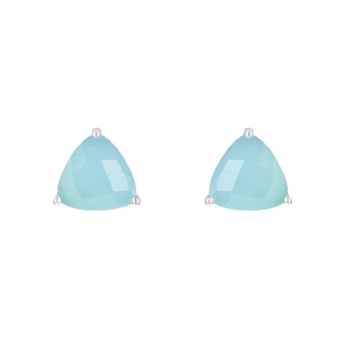 Silberne Ohrringe mit Chalcedonen Nellie