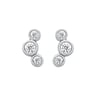 Moderne goldene Ohrringe mit runden Lab Grown Diamanten Ebba