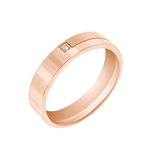 Goldene Eheringe mit Diamant Maskali