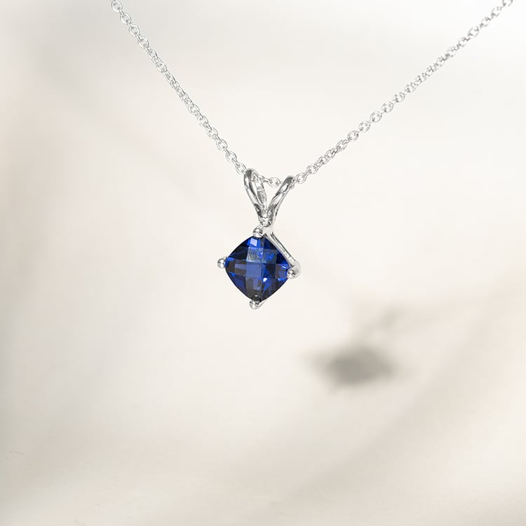 Goldanhänger mit Saphir in Kissenform Rafyna 135521