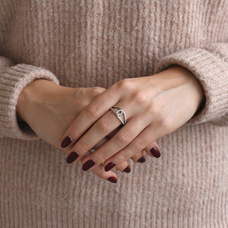 Goldring mit funkelnden Diamanten Chaldea 69308