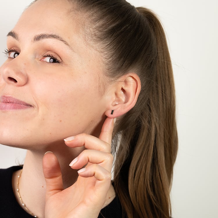 Silberne minimalistische Ohrstecker Bar 151739