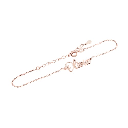 Silbernes Armband mit Namen Elissa