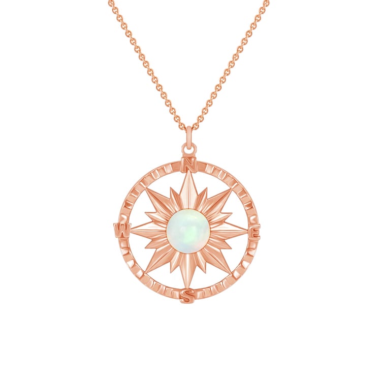 Anhänger aus Gold Kompass mit natürlichem Opal Pinto 48876