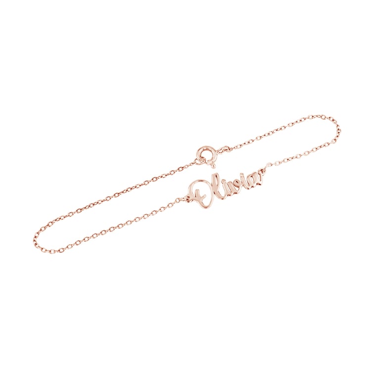 Goldenes Armband mit Namen Elissa 100014