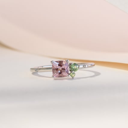 Cluster-Ring mit Morganit, Saphir, Olivin und Diamanten Kenny