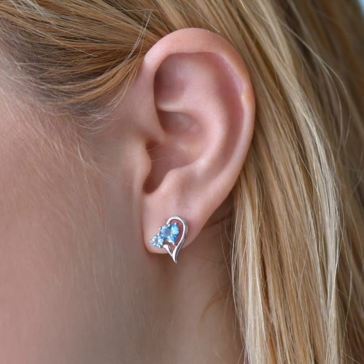 Silberne Ohrstecker mit Topasen Agustina 106999