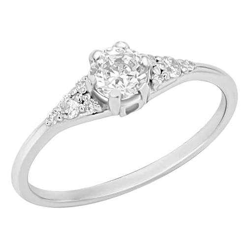 Verlobungsring mit Buchstaben und Diamanten Diana