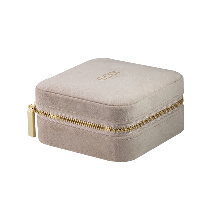 Mittelgroße beigefarbene reise schmuckkästchen Stegall