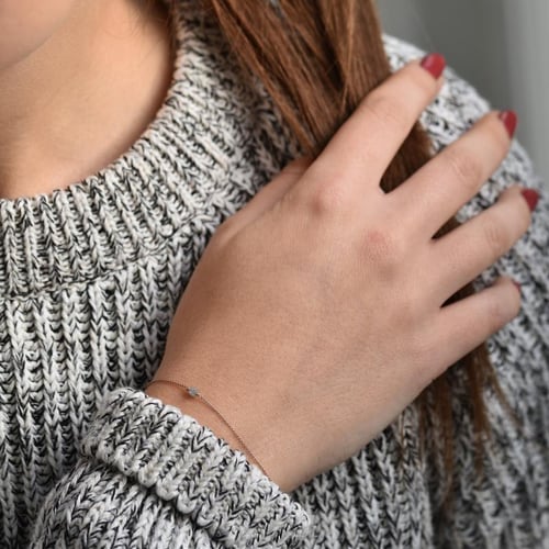 Goldenes Armband mit kubischem Diamant Memore