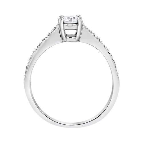 Goldener Verlobungsring mit Diamanten im Pave Stil Dalea