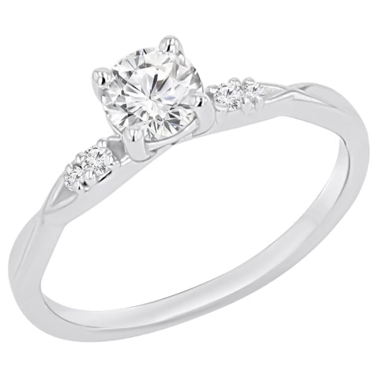 Verlobungsring mit Buchstaben und Lab Grown Diamanten Mileva