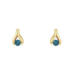 Dezente Ohrringe mit blauen Diamanten Fox