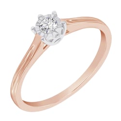 Goldener Solitärring mit Diamant Nuria