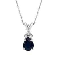 Goldene Anhänger mit Saphir und Diamanten Janith