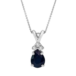 Goldene Anhänger mit Saphir und Diamanten Janith