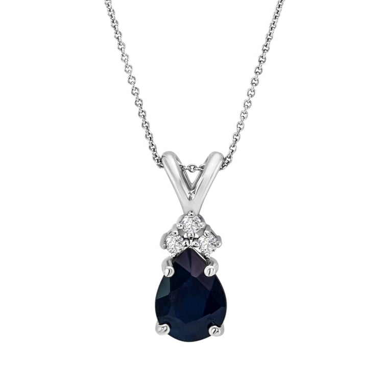 Halskette mit Saphir und Diamant